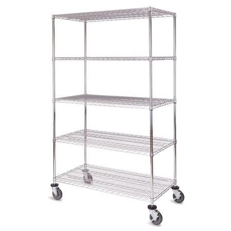 Unit, w/Casters, 5-Shelf, 18x60x69 MPN:MB866CH-5