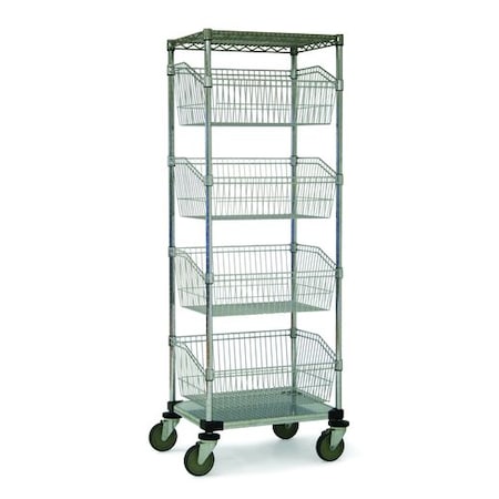 Basket Unit, w/Solid Base, 4 Bskt, 24x60x69 MPN:MBSK2460CH-SLD