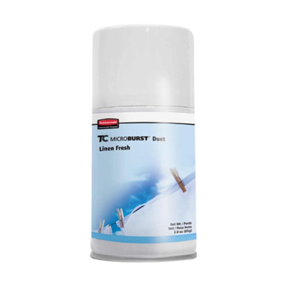 Rubbermaid Microburst 9000 - Air freshener refill - aerosol - spray can - 5.29 oz - fresh linen - professional MPN:FG4012441
