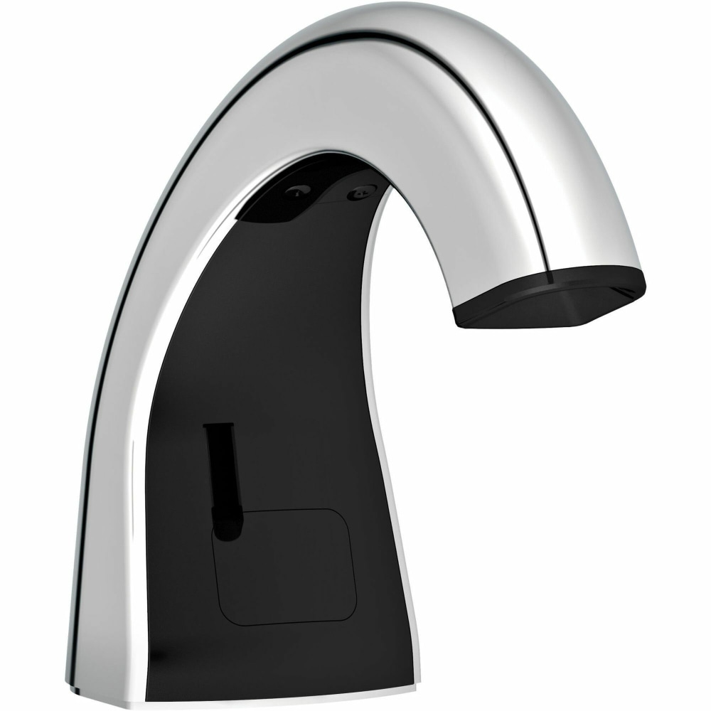 Rubbermaid One Shot Liquid Soap Dispenser, 4in x 5 1/2in x 2 9/16in, Black/Polished Chrome MPN:FG401310