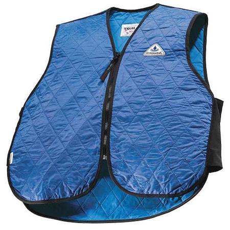 Evaporative Cooling Vest, Nylon, Evaporative, 5 to 10 hr Max Cooling Time, Zipper Closure, Blue MPN:6529-BLUE2XL