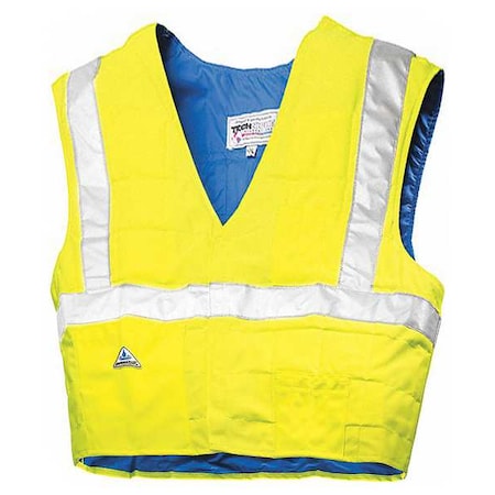 Evaporative Cooling Vest, Polyester, Evaporative, 5 to 10 hr Max Cooling Time, 23 in Length, Size XL MPN:6538 L/XL
