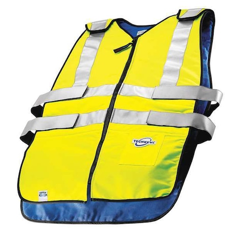Cooling Vest, Polyester, Cold Pack Inserts, 2 to 3 hr Max Cooling Time, Hook-and-Loop Closure MPN:6626-HV2XL