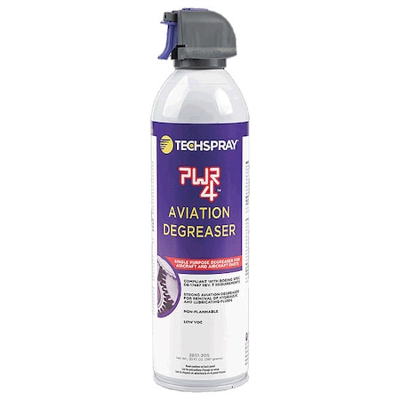 PWR4 Aircraft Cleaner/Degreaser, 20 oz, Aerosol Spray Can, Ready to Use, Solvent Based MPN:2851-20S