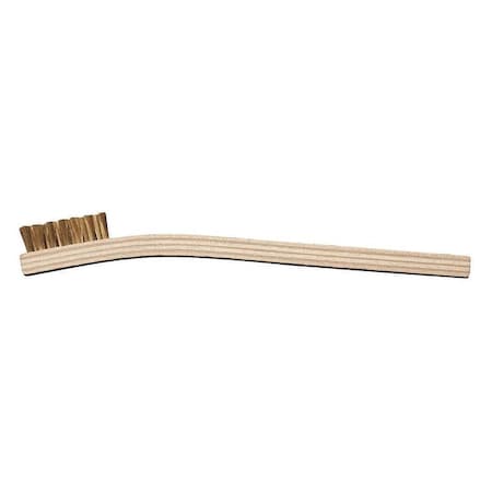 1/4 in W Utility Brush, Stiff, 7 3/4 in L Handle, 1 3/8 in L Brush, Brass, Wood, 7 3/4 in L Overall MPN:2025-1