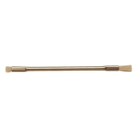 3/16 in W Utility Brush, Medium, 4 1/2 in L Handle, 1/4 in L Brush, Brown, Stainless steel MPN:2031-1