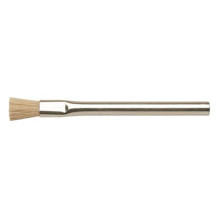3/8 in W Utility Brush, Medium, 4 1/2 in L Handle, 7/16 in L Brush, Brown, Steel MPN:2033-1