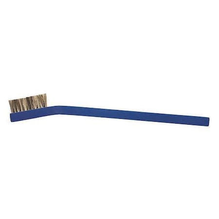 7/16 in W Scrub Brush, Medium, 6 7/16 in L Handle, 1 3/16 in L Brush, Brown, Aluminum MPN:2040-1