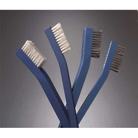 Utility Brush, Soft, 6-7/16 in L Handle, 1-3/16 in L Brush, White, Aluminum, 6 7/16 in L Overall MPN:2042-1