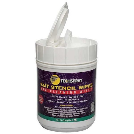 IPA Cleaning Wipes, Flip Top Tub, PK100 MPN:1608-100FL