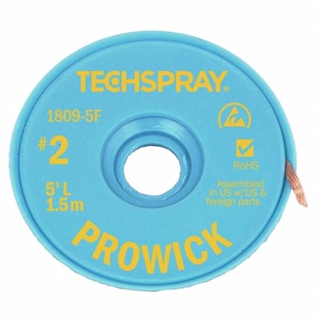 Pro Wick Yellow No 2 Braid - AS, Length: 5 ft MPN:1809-5F