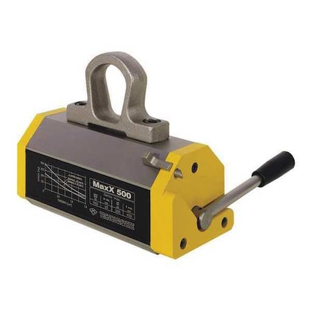 Lifting Magnet, 1100 lb. Cap, 9-7/8 in. L MPN:MAXX500