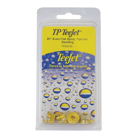 Even Flat Spray Tip, 80 Deg, PK4 MPN:PK-TP8003