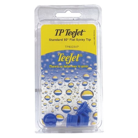 Flat Spray Polymer Tips, 80 Deg, PK4 MPN:PK-TP8003VP