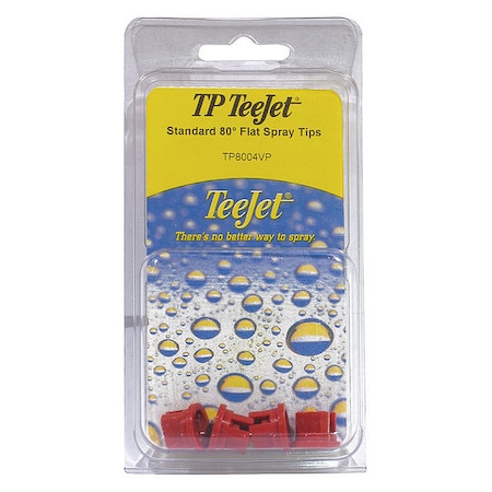 Flat Spray Polymer Tips, 80 Deg, PK4 MPN:PK-TP8004VP