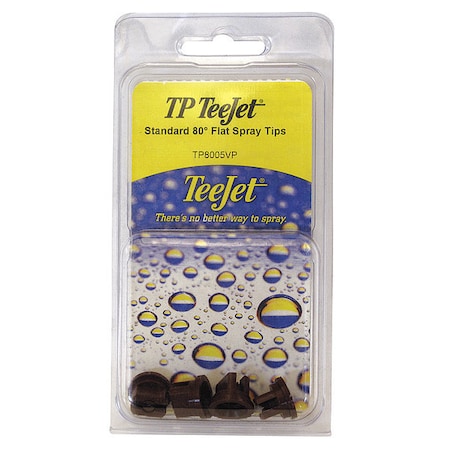 Flat Spray Polymer Tips, 80 Deg, PK4 MPN:PK-TP8005VP