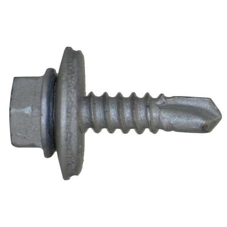 Self-Drilling Screw, #10 x 3/4 in, Climaseal Steel Flange Hex Head External Hex Drive, 500 PK MPN:1005000
