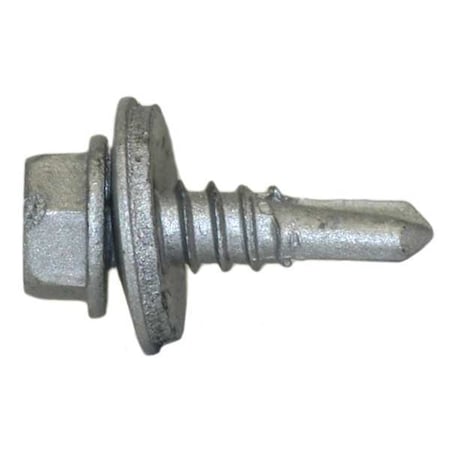 Self-Drilling Screw, #12 x 3/4 in, Climaseal Steel Flange Hex Head External Hex Drive, 500 PK MPN:1009000