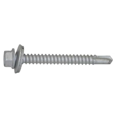 Self-Drilling Screw, #12 x 2 in, Climaseal Steel Flange Hex Head External Hex Drive, 250 PK MPN:1016000