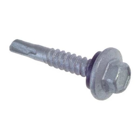 Self-Drilling Screw, #12 x 3/4 in, Climaseal Steel Flange Hex Head External Hex Drive, 500 PK MPN:1023000