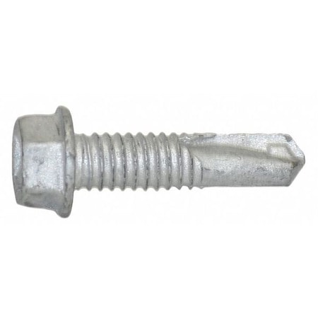 Self-Drilling Screw, #12 x 7/8 in, Climaseal Steel Flange Hex Head External Hex Drive, 500 PK MPN:1088000