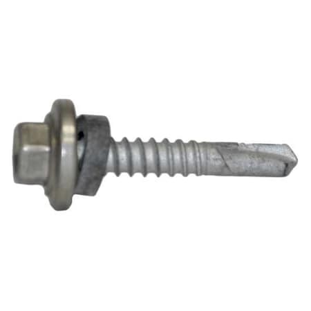 Self-Drilling Screw, #12 x 1 in, Climaseal Steel Flange Hex Head External Hex Drive, 250 PK MPN:1165253
