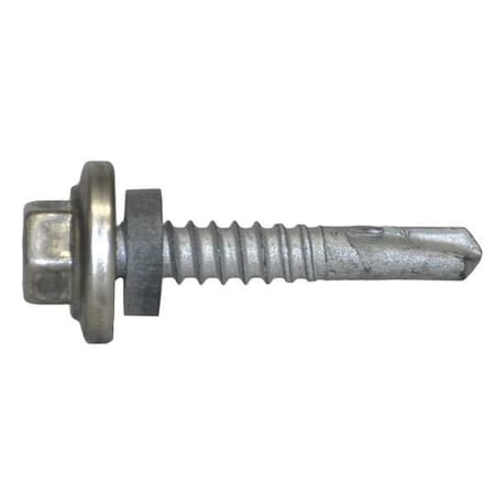 Self-Drilling Screw, #12 x 1-1/4 in, Climaseal Steel Flange Hex Head External Hex Drive, 250 PK MPN:1167253