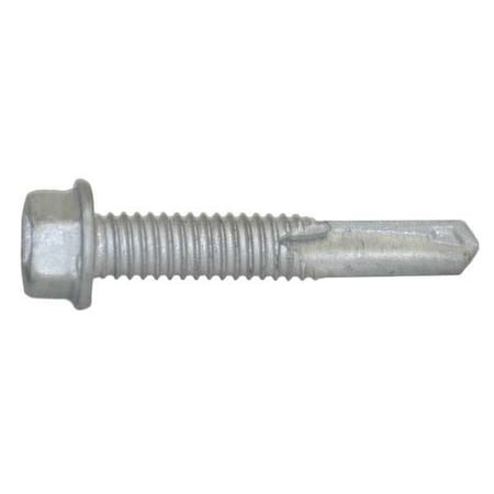 Self-Drilling Screw, No 12 x 1-1/4 in, Climaseal Steel Flange Hex Head External Hex Drive, 500 PK MPN:1414000