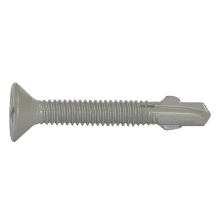 Self-Drilling Screw, No 12 x 1-5/8 in, Climaseal Steel Flat Head Phillips Drive, 250 PK MPN:1552500