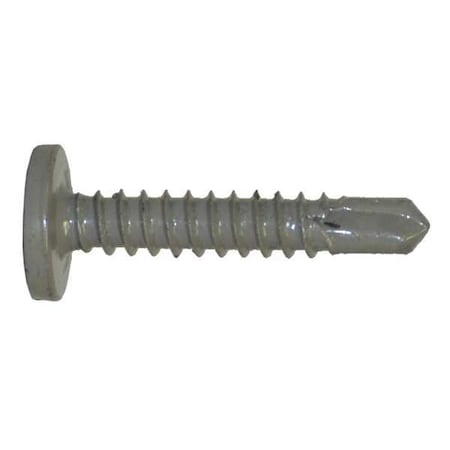 Self-Drilling Screw, #10 x 1 in, Gray Spex Steel Pan Head Combination Phillips/Square Drive, 500 PK MPN:1560553