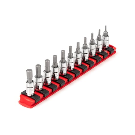 1/4 in Drive Socket Bit Set, Metric, 11 pcs MPN:SHB90106