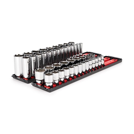1/2 Inch Drive 6-Point Socket Set with Rails and Tray, 46-Piece 10-32 mm MPN:SHD92207