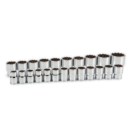 3/4 Inch Drive 12-Point Socket Set, 23-Piece 19-50 mm MPN:SHD93016