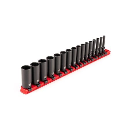 1/4 in Drive Impact Socket Set, Metric, 16 pcs MPN:SID90107