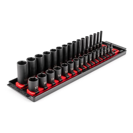 1/4 in Drive Impact Socket Set, Metric, 32 pcs MPN:SID90201