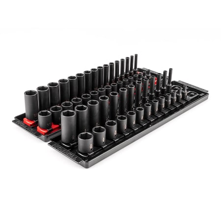 1/4 in Drive Impact Socket Set, Metric, SAE, 58 pcs MPN:SID90202