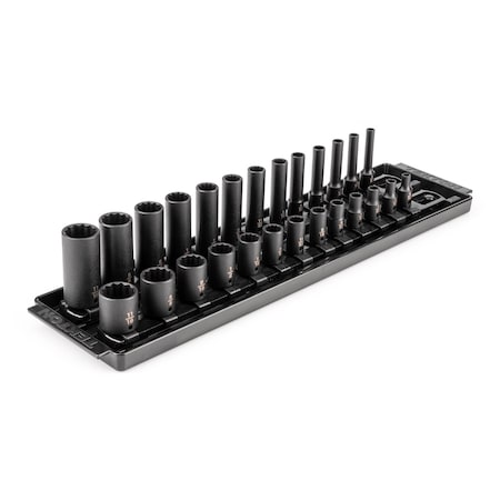 1/4 in Drive Impact Socket Set, SAE, 26 pcs MPN:SID90203