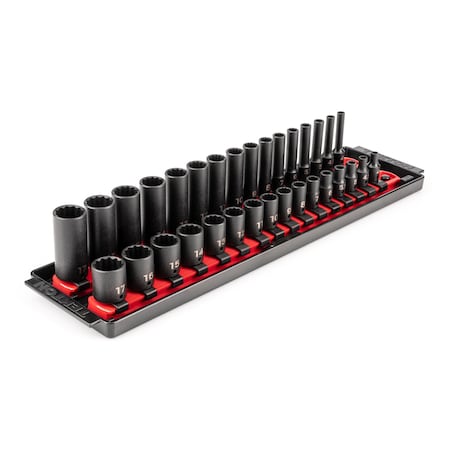 1/4 in Drive Impact Socket Set, Metric, 32 pcs MPN:SID90204