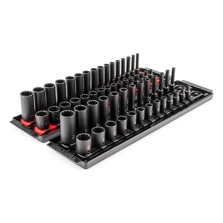 1/4 in Drive Impact Socket Set, Metric, SAE, 58 pcs MPN:SID90205