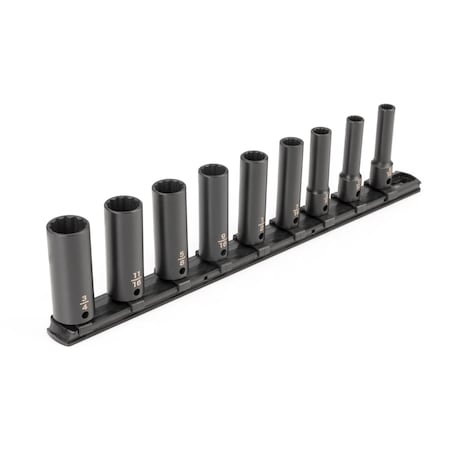 3/8 in Drive Impact Socket Set, SAE, 9 pcs MPN:SID91109