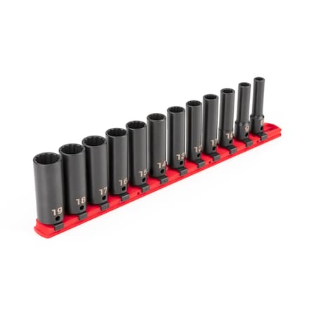3/8 in Drive Impact Socket Set, Metric, 12 pcs MPN:SID91111