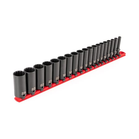 3/8 in Drive Impact Socket Set, Metric, 19 pcs MPN:SID91115
