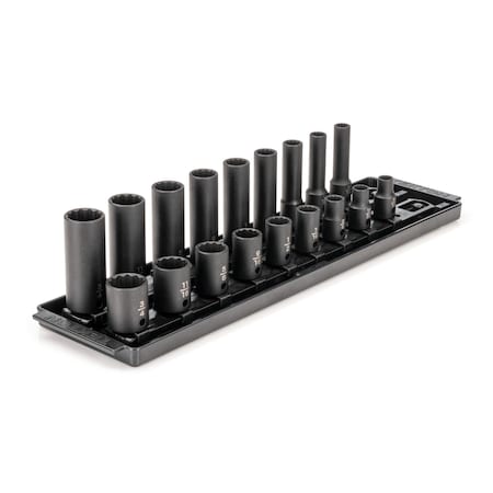 3/8 in Drive Impact Socket Set, SAE, 18 pcs MPN:SID91212