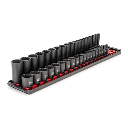 3/8 in Drive Impact Socket Set, Metric, 38 pcs MPN:SID91215