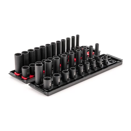 3/8 in Drive Impact Socket Set, Metric, SAE, 42 pcs MPN:SID91217