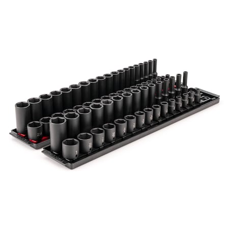 3/8 in Drive Impact Socket Set, Metric, SAE, 68 pcs MPN:SID91218