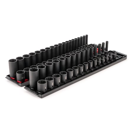 3/8 in Drive Impact Socket Set, Metric, SAE, 68 pcs MPN:SID91219