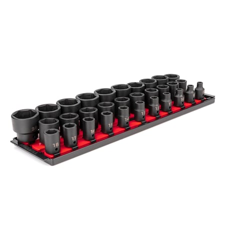 1/2 in Drive Impact Socket Set, Metric, 31 pcs MPN:SID92104