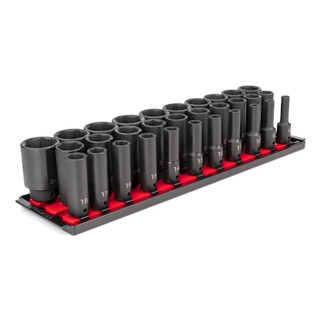 1/2 in Drive Impact Socket Set, Metric, 31 pcs MPN:SID92105