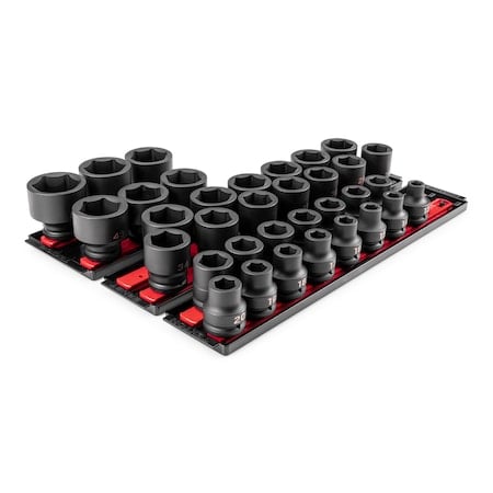 3/4 in Drive Impact Socket Set, Metric, 34 pcs MPN:SID93118